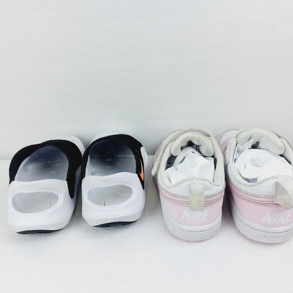 Set Of 2 Nike Girl's Multicolor Dunk Slip-On Casual Sneaker Clogs Size US 11